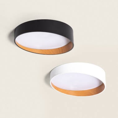 EMSARO ronde LED plafondlamp in zwart, foto 6