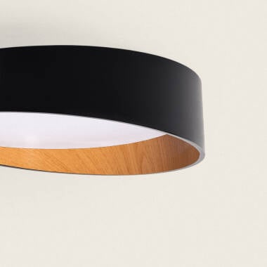 EMSARO ronde LED plafondlamp in zwart, foto 3