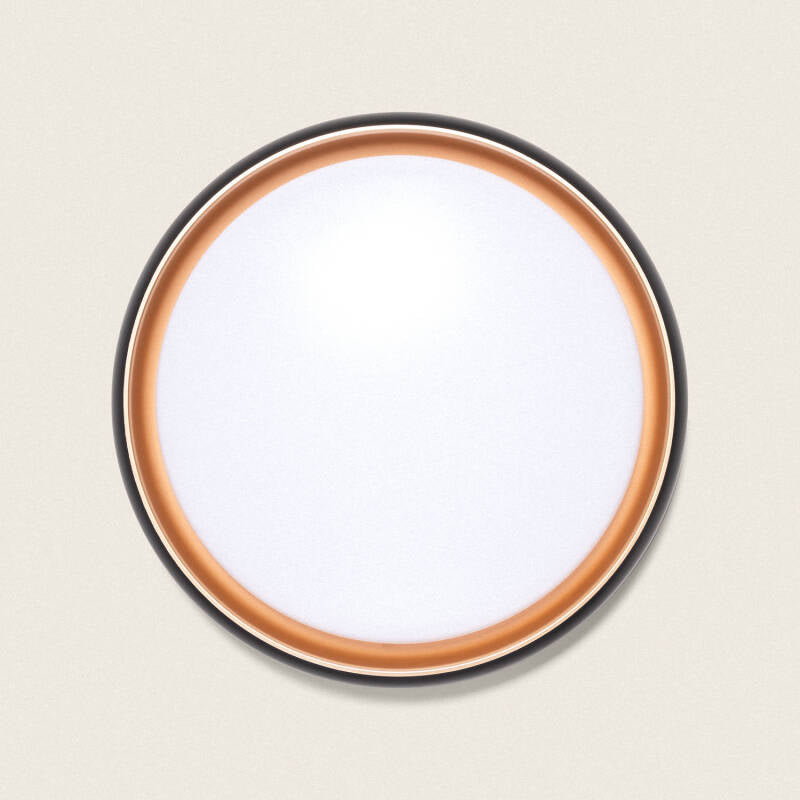 VENKIVO platte ronde LED plafondlamp in zwart