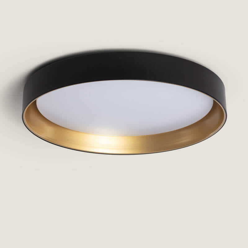 CRENAVO LED plafondlamp in zwart met goud, afbeelding 1