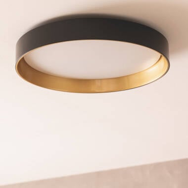 CRENAVO LED plafondlamp in zwart met goud, afbeelding 6