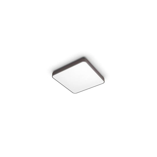 VARDIVO vierkante LED plafondlamp met bruine rand