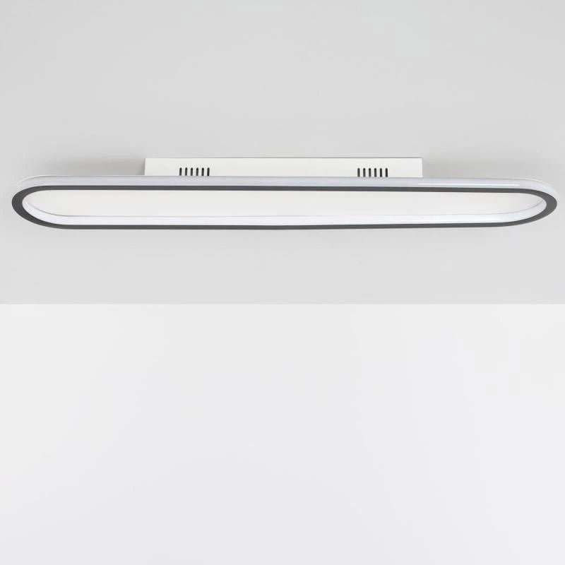 VANTIVO zwarte langwerpige LED plafondlamp van 80 cm