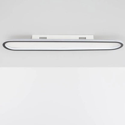 VANTIVO zwarte langwerpige LED plafondlamp van 80 cm