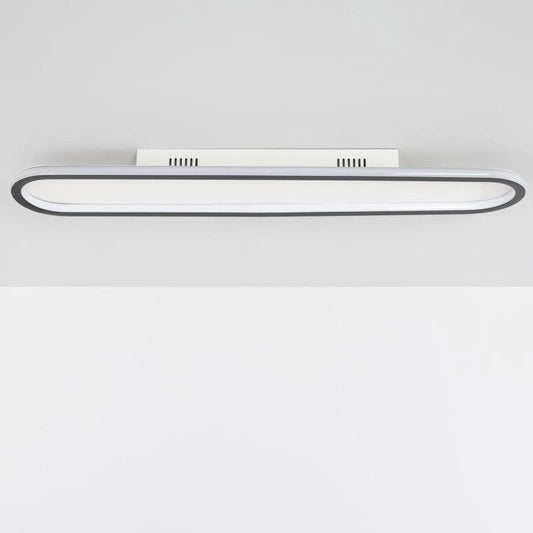VANTIVO zwarte langwerpige LED plafondlamp van 80 cm