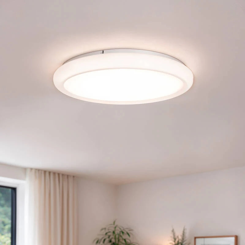 SARBIVO witte ronde LED plafondlamp van metaal 51 cm