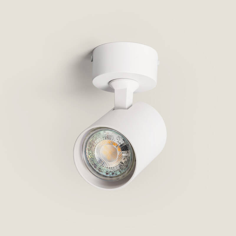 RONSIVO witte richtbare ronde opbouwspot van aluminium