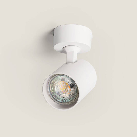 RONSIVO witte richtbare ronde opbouwspot van aluminium