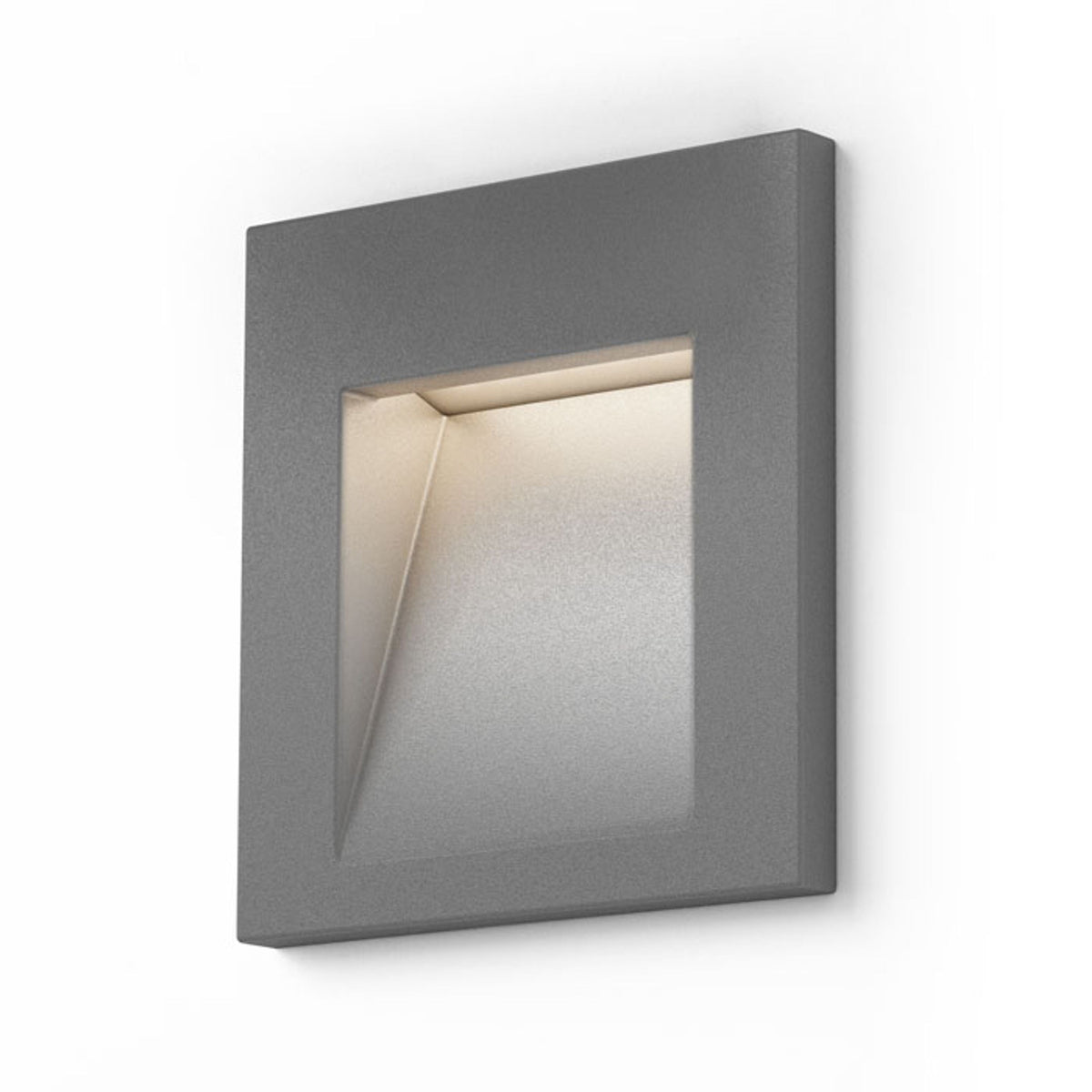 TESS SQ inbouw wandlamp zilvergrijs