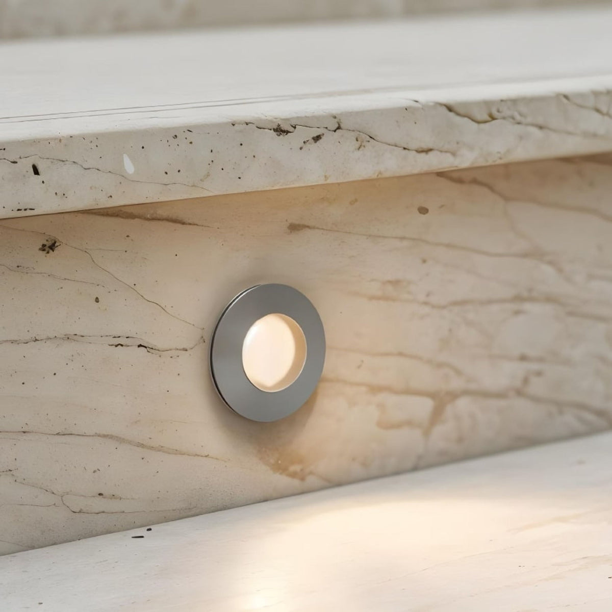CLUB inbouw wandlamp zilvergrijs
