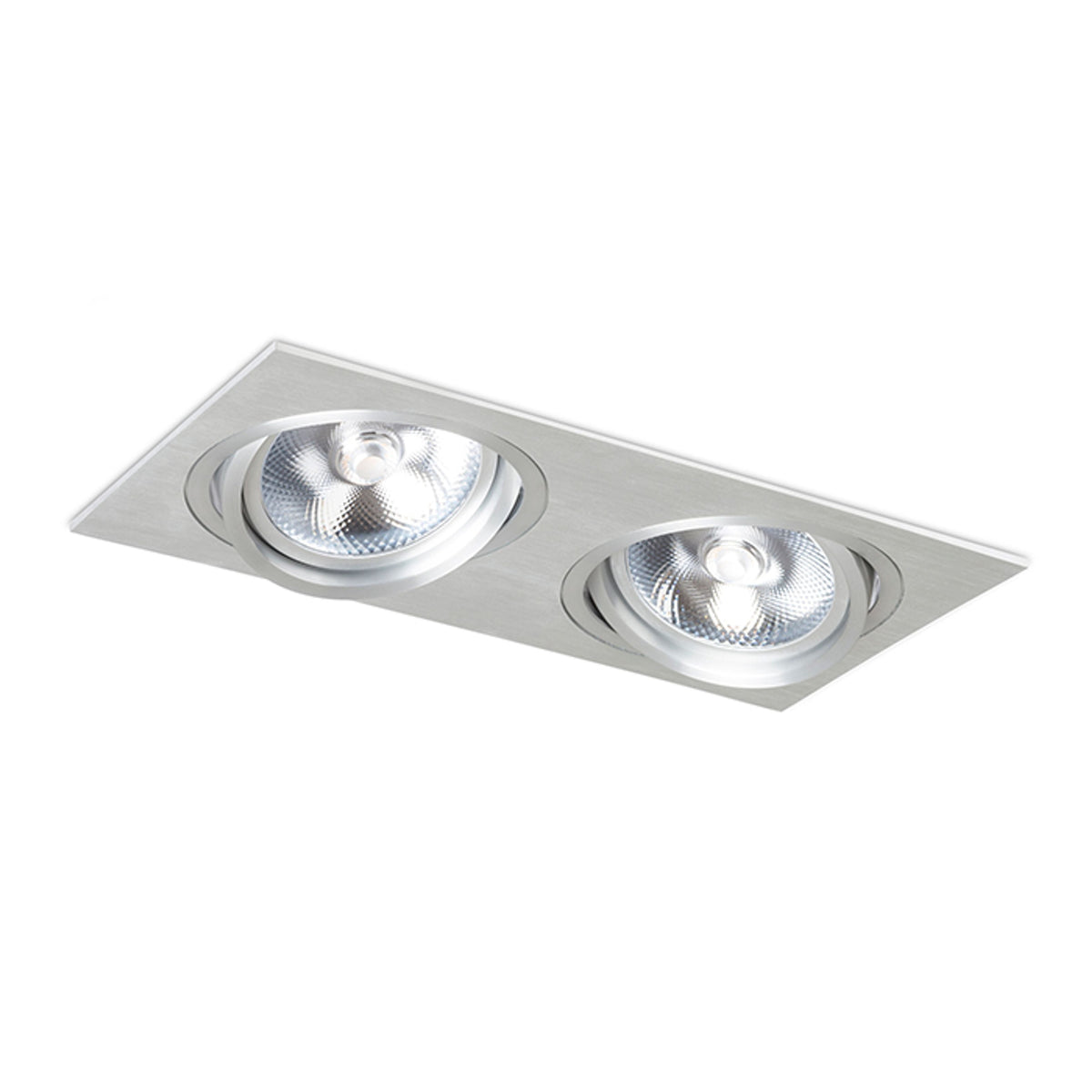 PASADENA G53 SQ II inbouwspot geborsteld aluminium