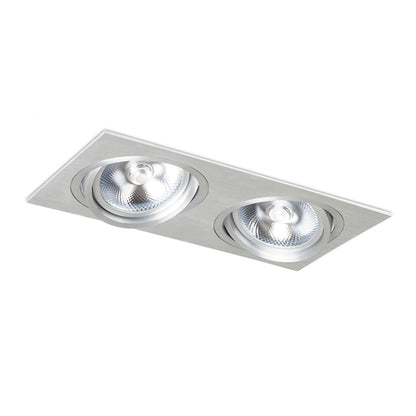 PASADENA G53 SQ II inbouwspot geborsteld aluminium