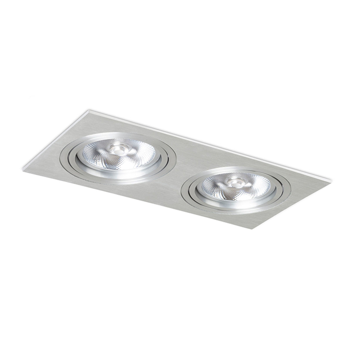 PASADENA G53 SQ II inbouwspot geborsteld aluminium