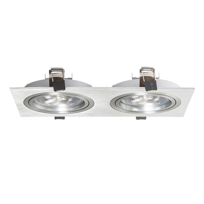 PASADENA G53 SQ II inbouwspot geborsteld aluminium
