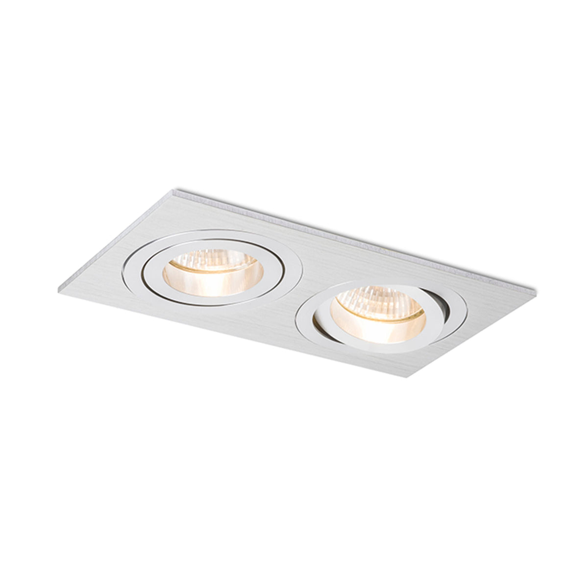 PASADENA GU10 SQ II inbouwspot geborsteld aluminium