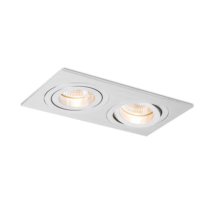 PASADENA GU10 SQ II inbouwspot geborsteld aluminium