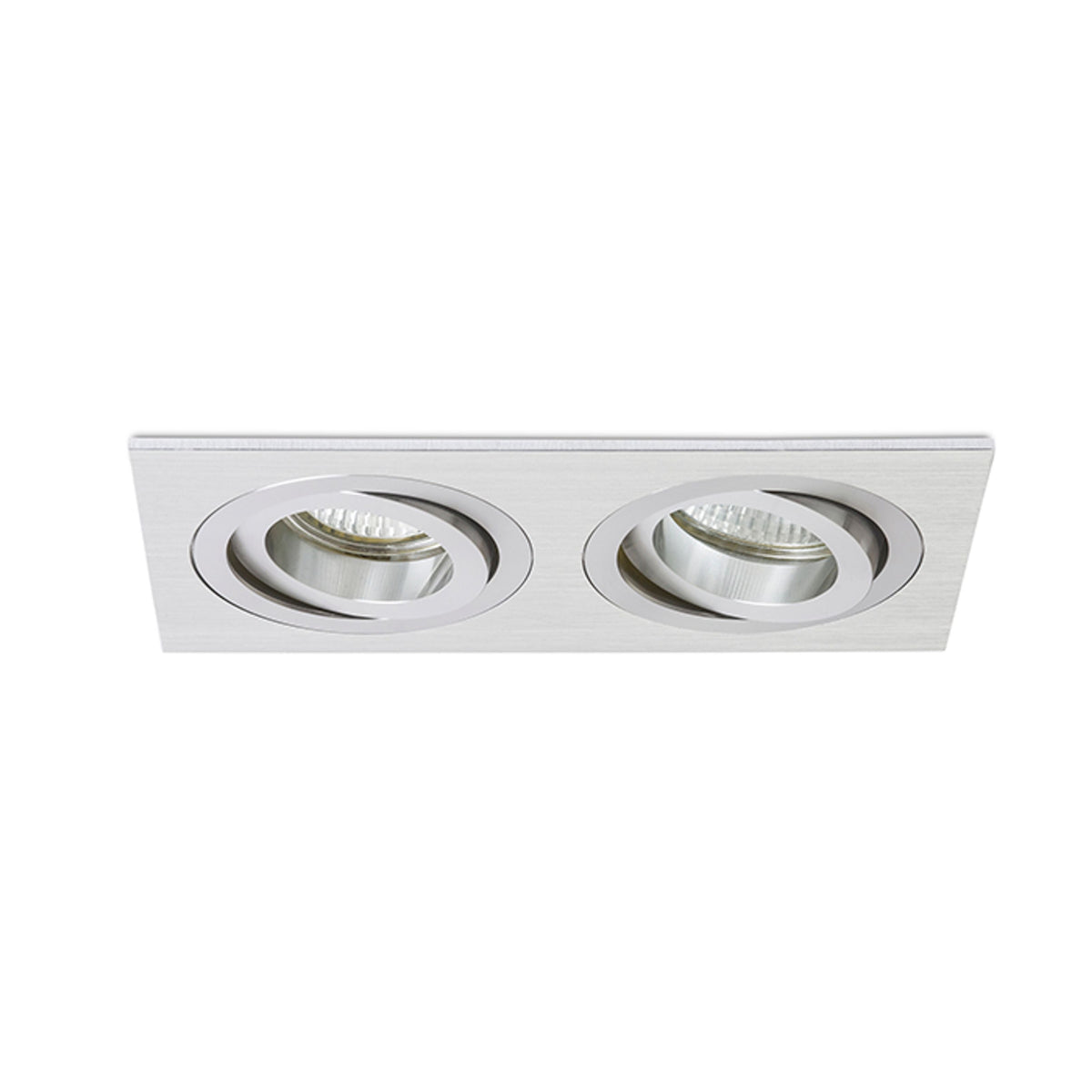 PASADENA GU10 SQ II inbouwspot geborsteld aluminium