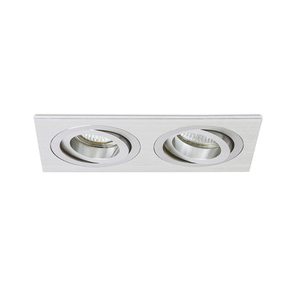 PASADENA GU10 SQ II inbouwspot geborsteld aluminium