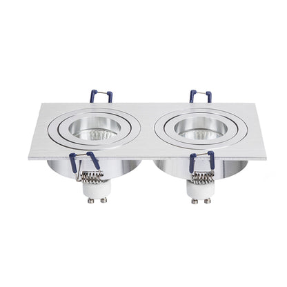 PASADENA GU10 SQ II inbouwspot geborsteld aluminium