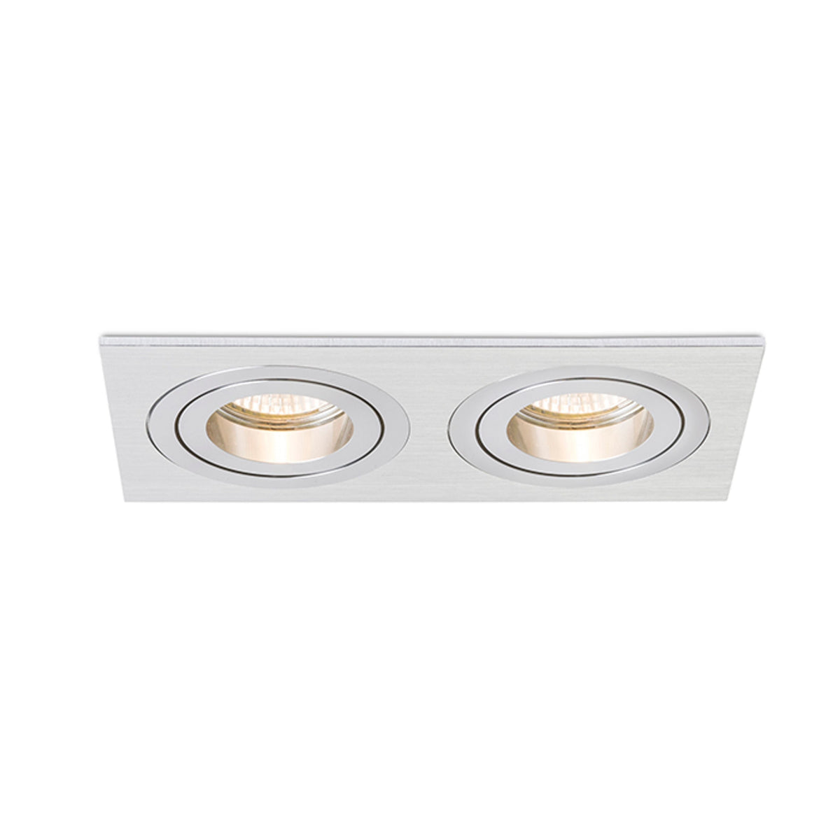 PASADENA GU10 SQ II inbouwspot geborsteld aluminium