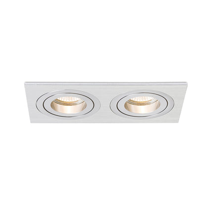 PASADENA GU10 SQ II inbouwspot geborsteld aluminium