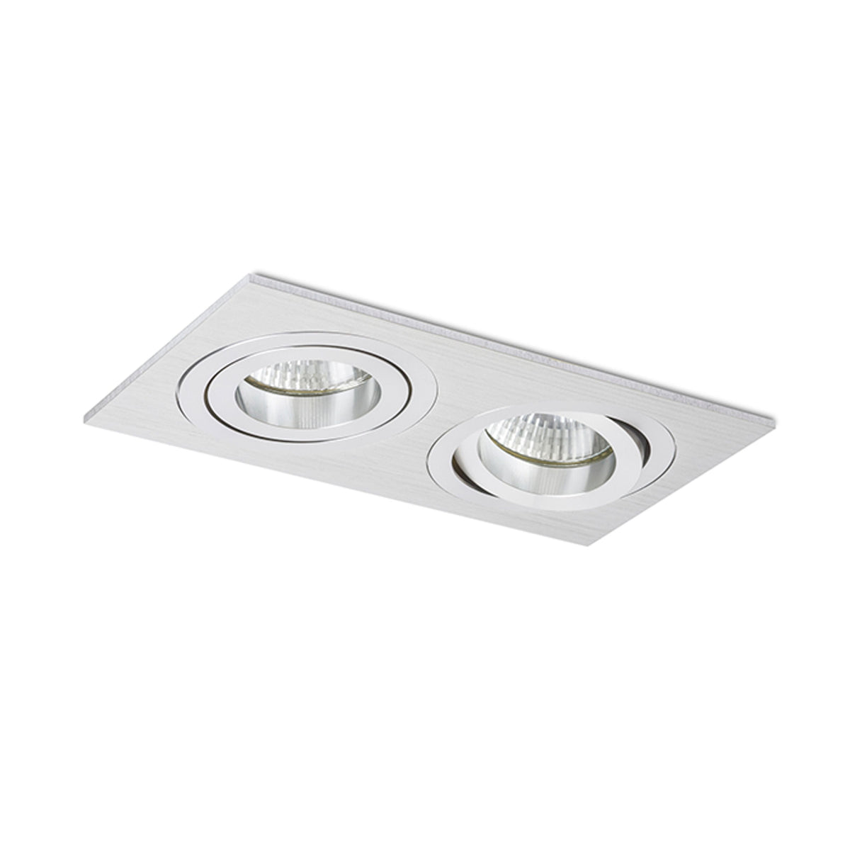 PASADENA GU10 SQ II inbouwspot geborsteld aluminium