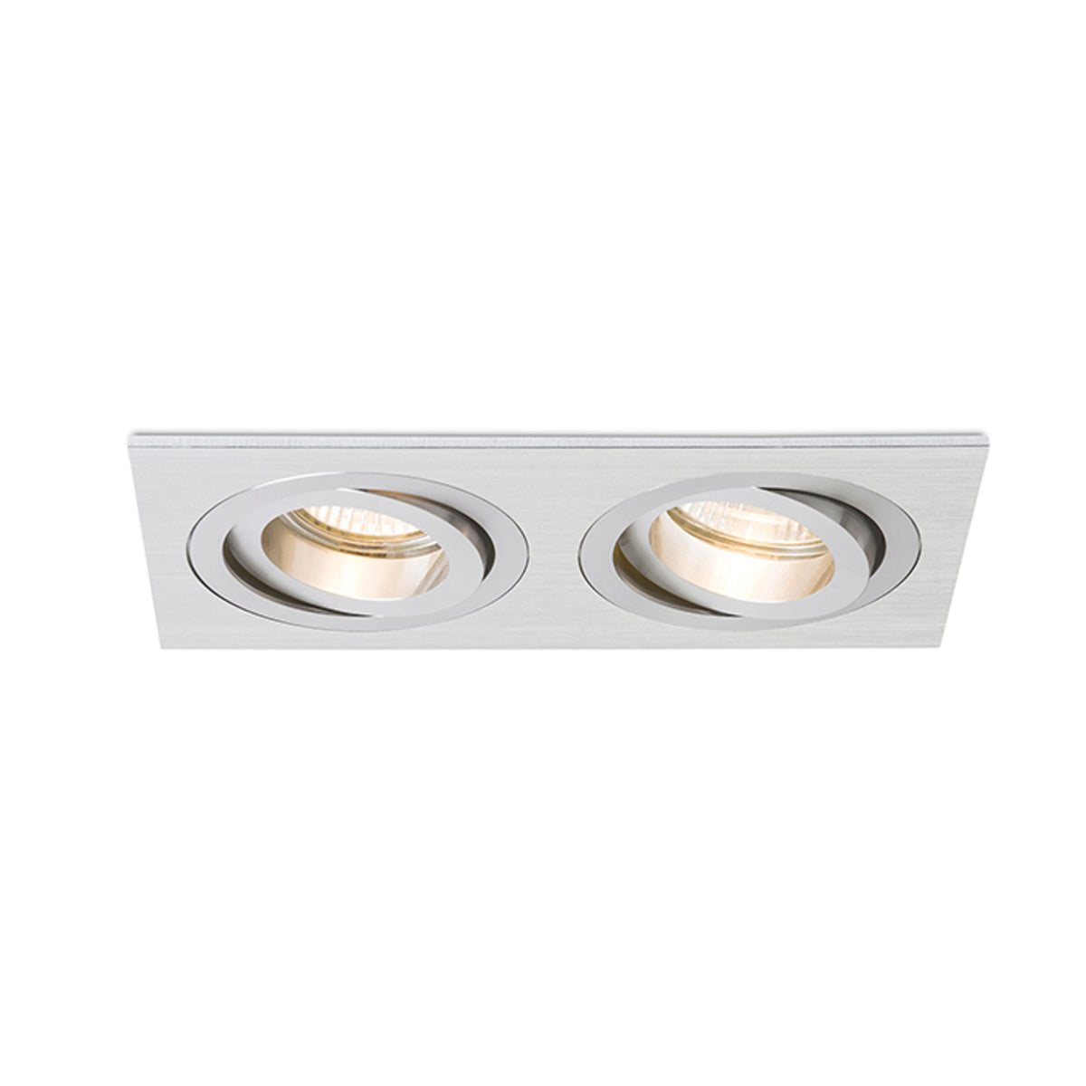 PASADENA GU10 SQ II inbouwspot geborsteld aluminium