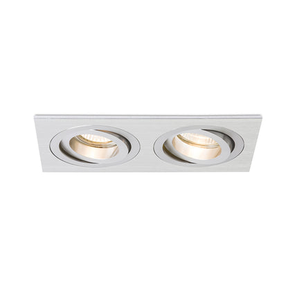 PASADENA GU10 SQ II inbouwspot geborsteld aluminium