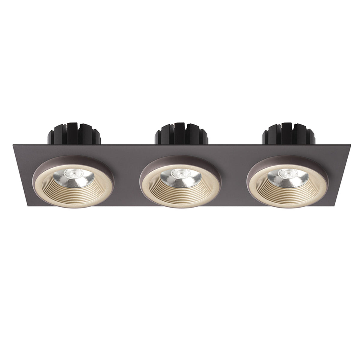 SHARM SQ III inbouwspot parelmoergoud / bruin