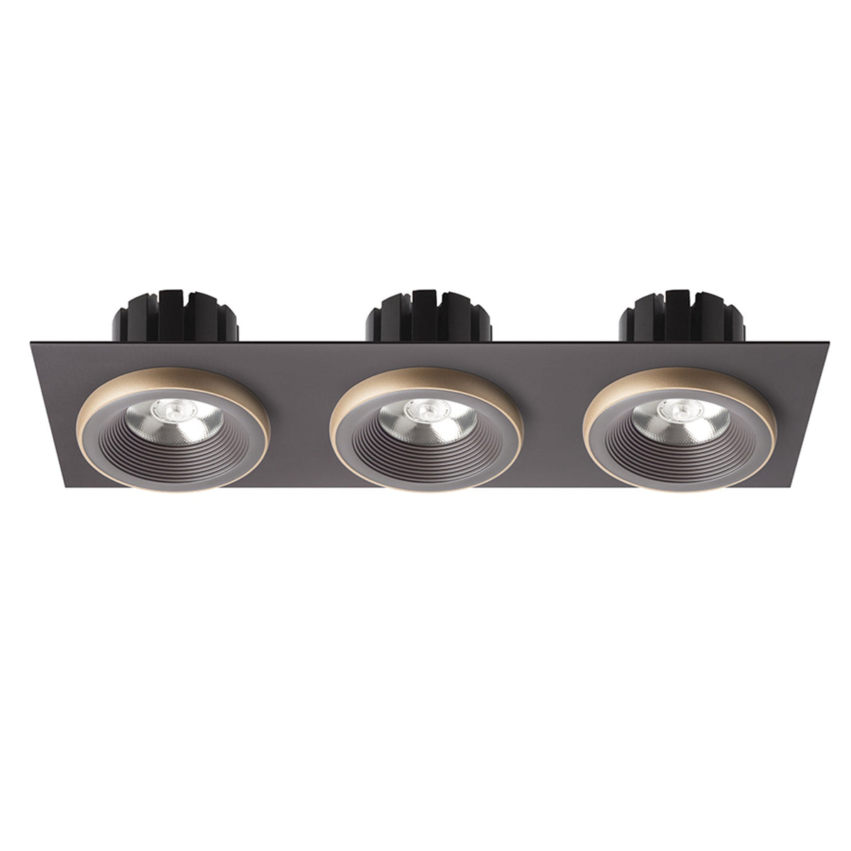 SHARM SQ III inbouwspot bruin / parelmoergoud