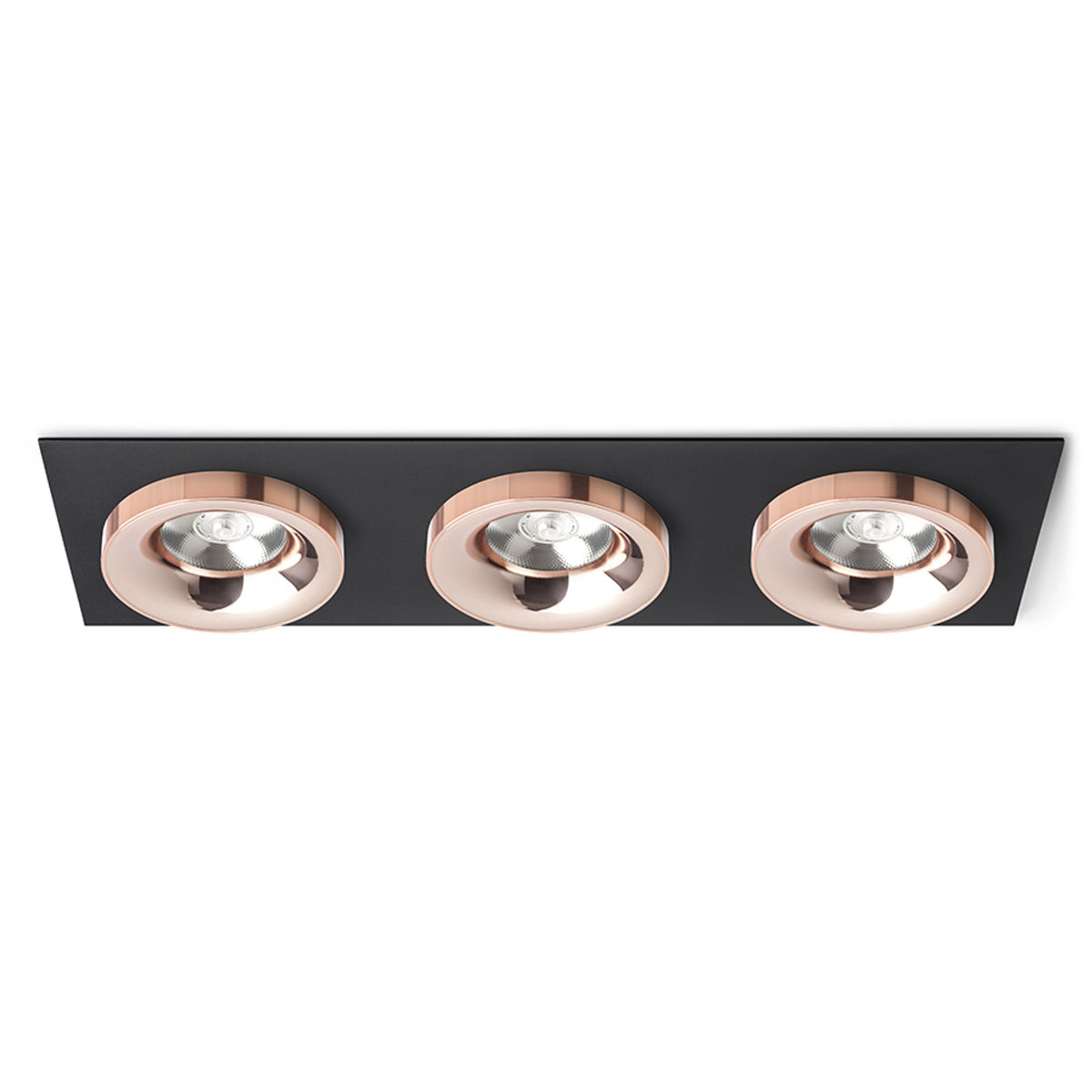 SHARM SQ III inbouwspot zwart / koper