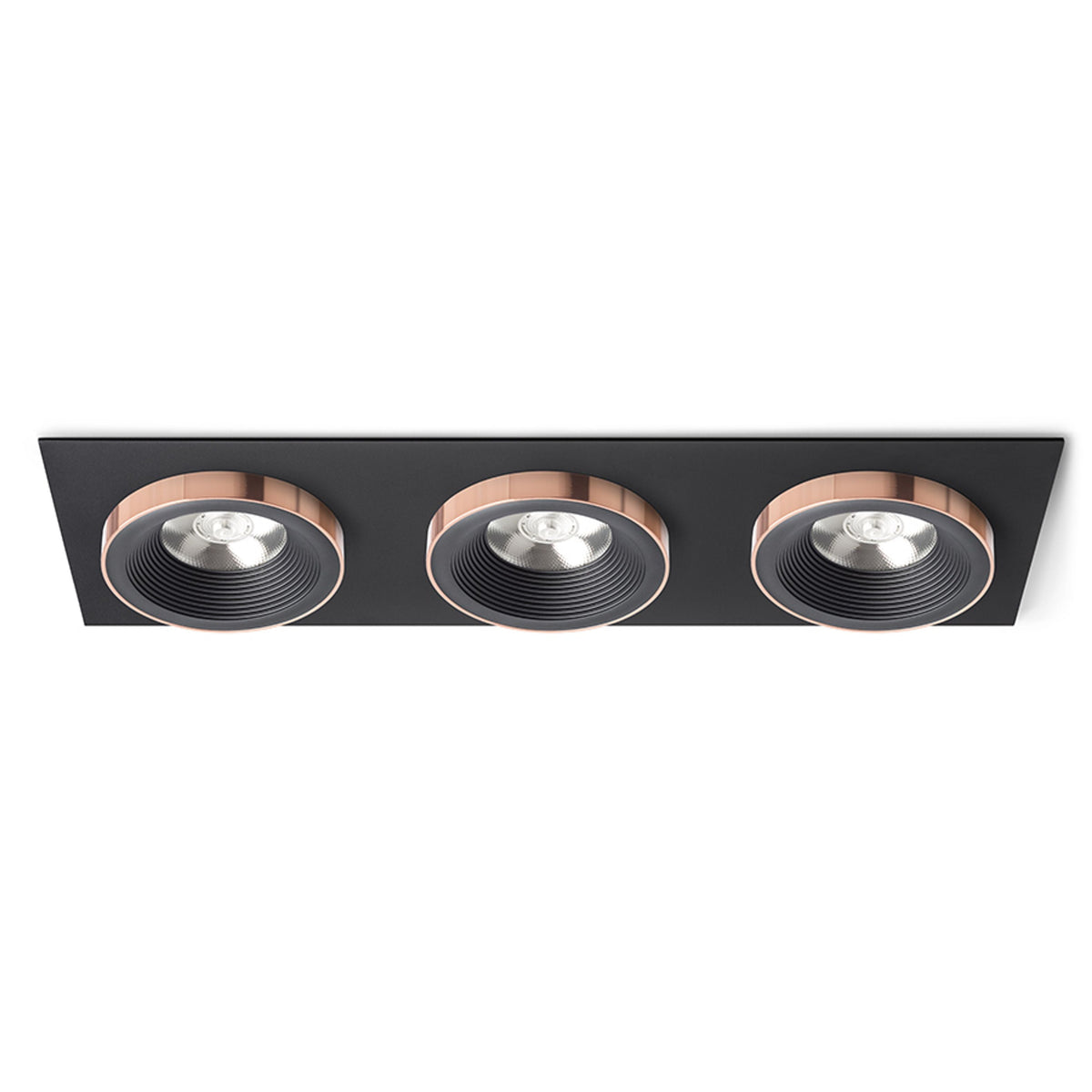 SHARM SQ III inbouwspot zwart / zwart / koper