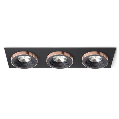 SHARM SQ III inbouwspot zwart / zwart / koper