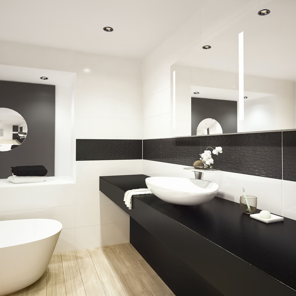 BELLA GU10 ronde inbouwspot zwart