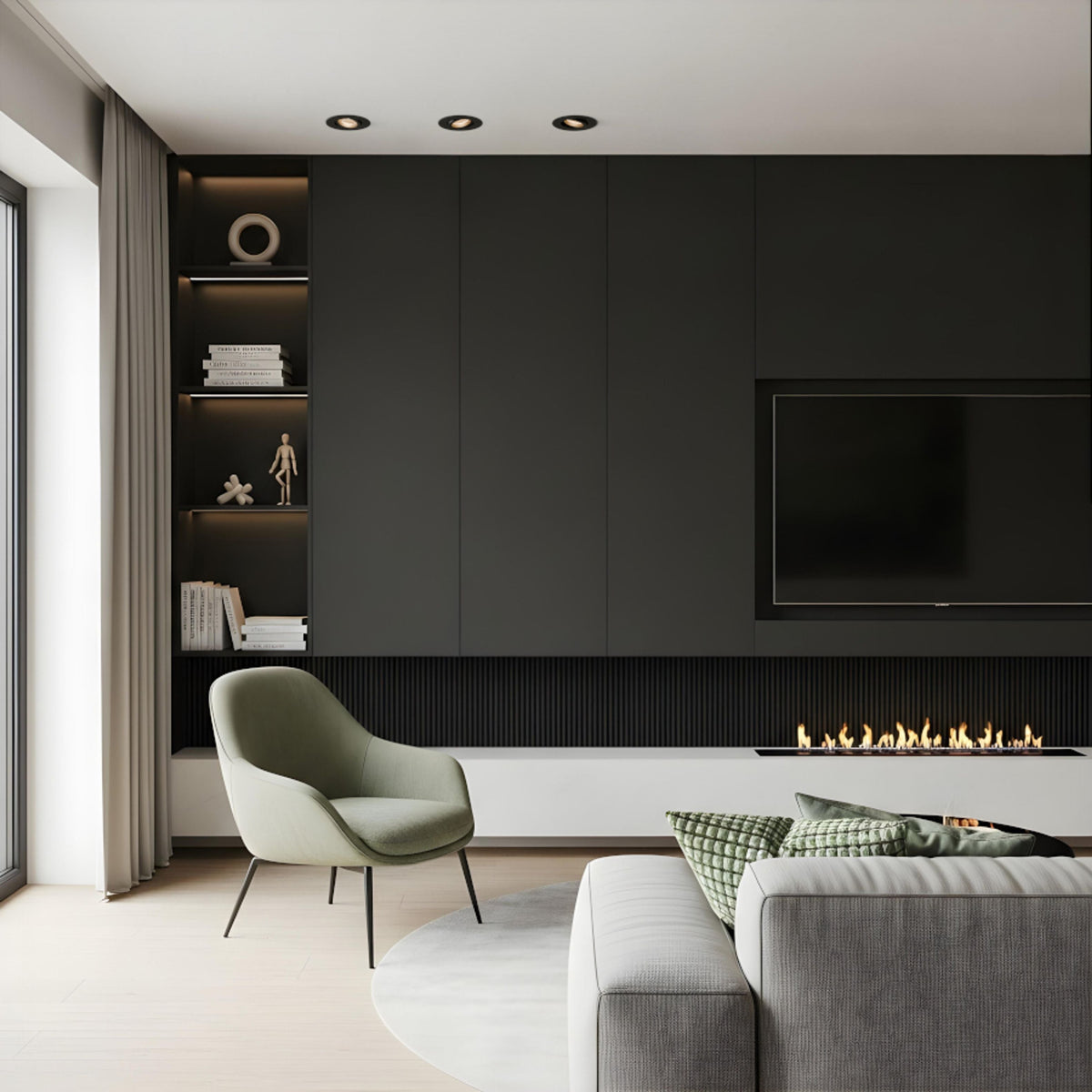 PASADENA GU10 R inbouwspot zwart