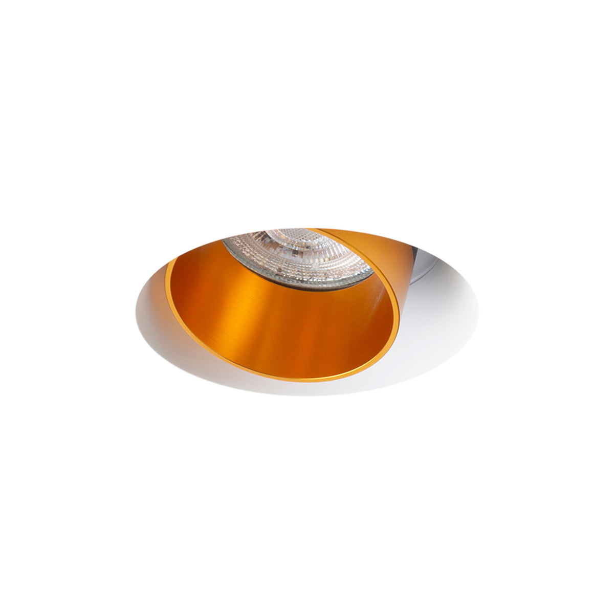 DAYTONA kantelbare gipsen inbouwspot met geborsteld messing