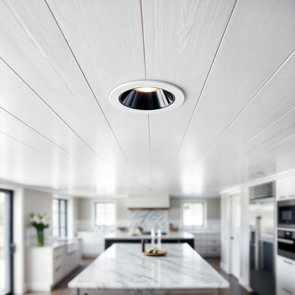 ANSEL ronde inbouwspot wit met zwart chroom
