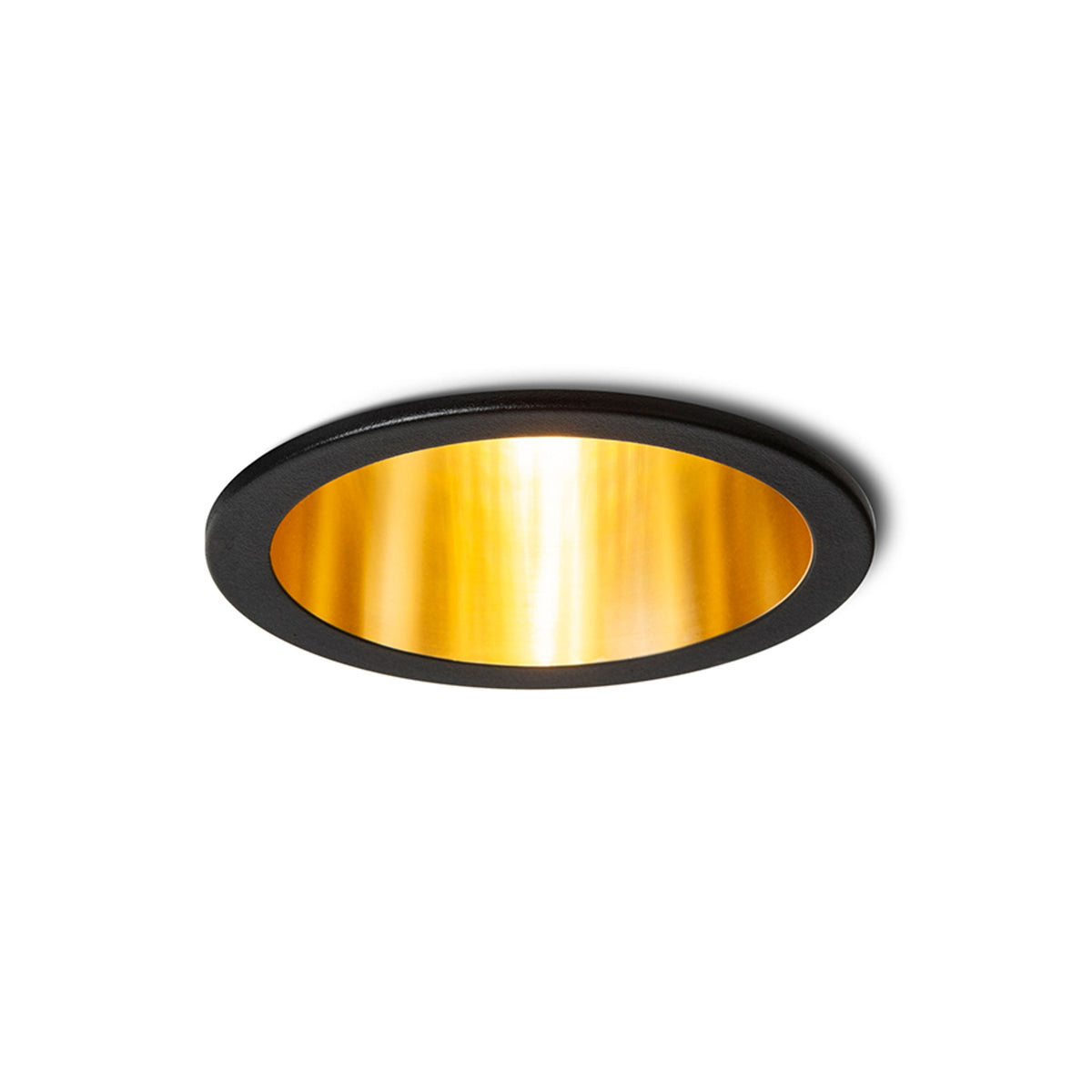 ORCO inbouwspot zwart / goudgeel
