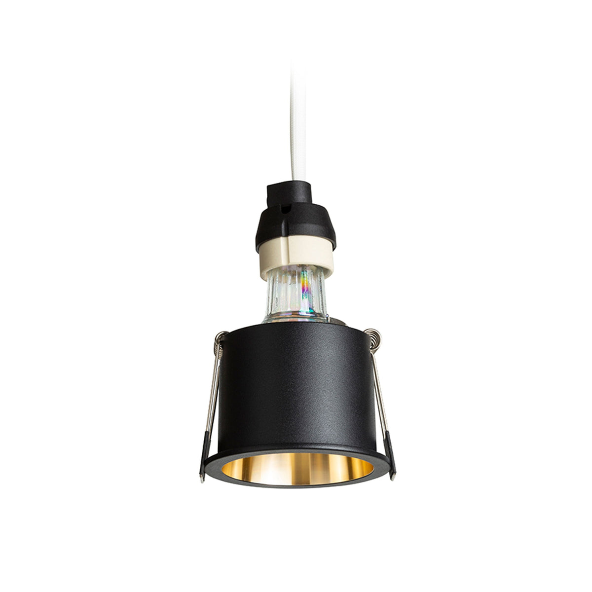 ORCO inbouwspot zwart / goudgeel