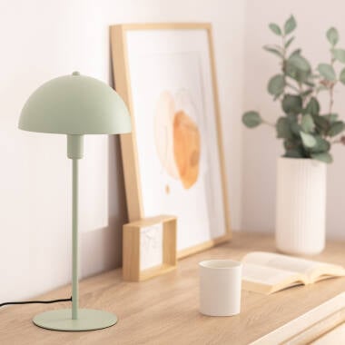 RUNDARO metalen tafellamp met snoerschakelaar 44 cm in celadon groen, afbeelding 4