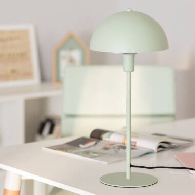 RUNDARO metalen tafellamp met snoerschakelaar 44 cm in celadon groen, afbeelding 5
