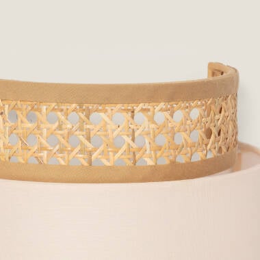 Wandlamp Pentivo rotan en stof (afbeelding 5)