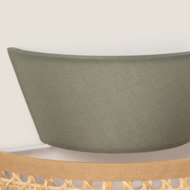 Wandlamp Mirvano rotan en stof khakigroen (afbeelding 5)