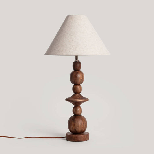 TINDARO tafellamp in beige, afbeelding 1