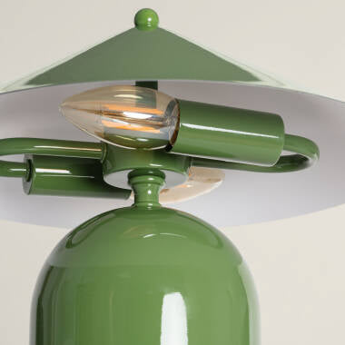 TISPARO metalen tafellamp met twee lichtpunten 27,5 cm in groen, afbeelding 6