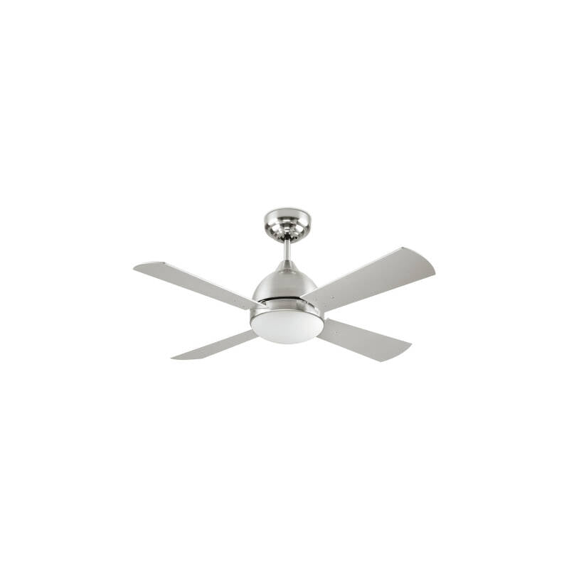 BRENZARO | plafondventilator met verlichting en omkeerbare bladen 106,6 cm | 2x E27 max 30W | zilver