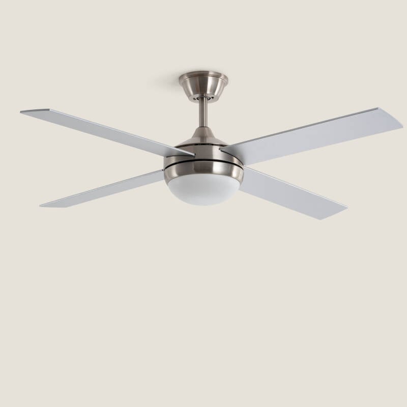 DORLIVO | plafondventilator met verlichting en houten bladen 132 cm | 30W motor 6 snelheden | wit of nikkel