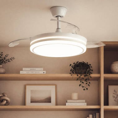 ZUNPARO | plafondventilator met verlichting en inklapbare bladen 106 cm | 32W 3000-5700K 2560 lm | wit