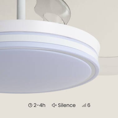 ZUNPARO | plafondventilator met verlichting en inklapbare bladen 106 cm | 32W 3000-5700K 2560 lm | wit