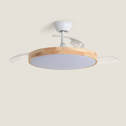 OSKIVO | plafondventilator met verlichting en intrekbare bladen 106 cm | 3000-5700K 2560 lm | wit met hout